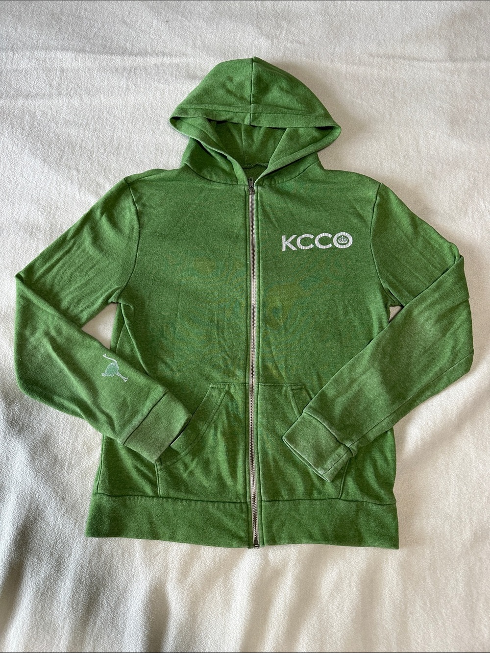 KCCO Green Zip-Up Hoodie with Hood